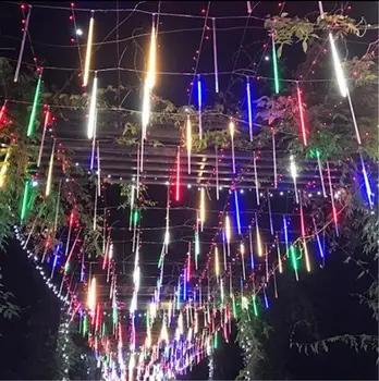 

Waterproof 30cm 50cm 8 Tube Meteor Shower Rain Tubes Led Light Lamp 240V EU Plug Christmas Light Wedding Garden Decoration Xmas