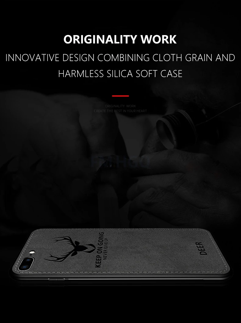 Горячая ткань текстура Олень 3D Мягкий ТПУ магнитный автомобильный чехол для iPhone 6 6S 7 8 Plus встроенный Магнит пластина чехол для iPhone 8 Plus крышка