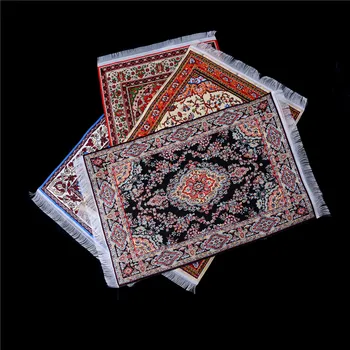 

1pcs Woven Dollhouse Silk Carpet Furniture Miniature Rug Doll Furniture Toys Accessory for Decoration Floor Coverings Gifts