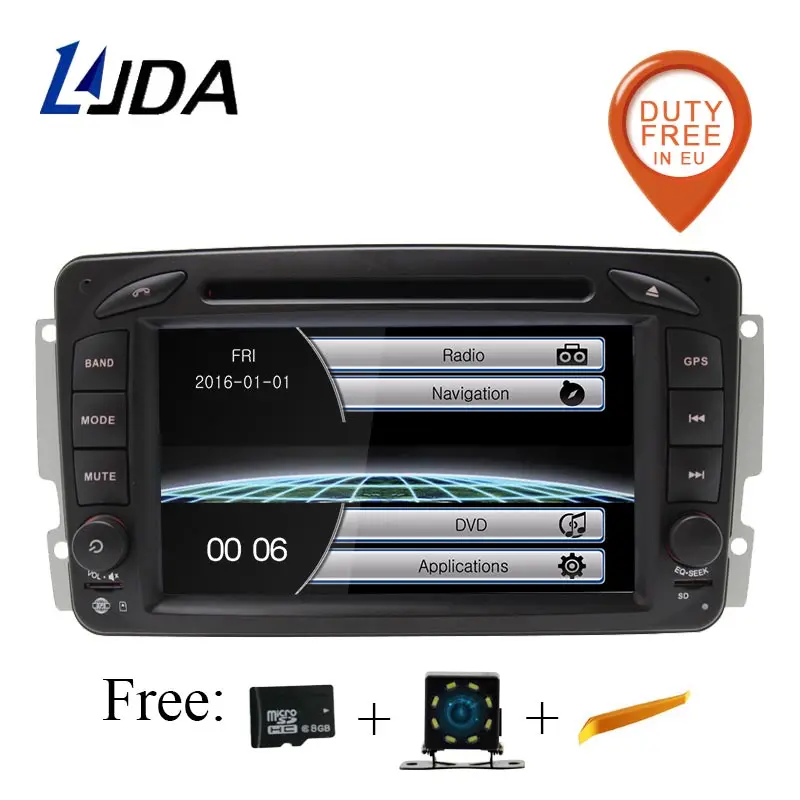 

LJDA 2 Din Car DVD Player for Mercedes Benz W203 W208 W209 W210 W463 W168 ML W163 W463 Viano W639 Radio bluetooth Gps navigation