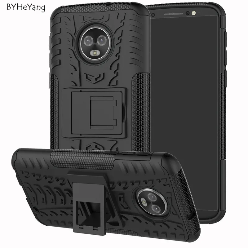 Чехол BYHeYang для Motorola Moto G6 Plus сверхпрочный армированный тонкий жесткий резиновый