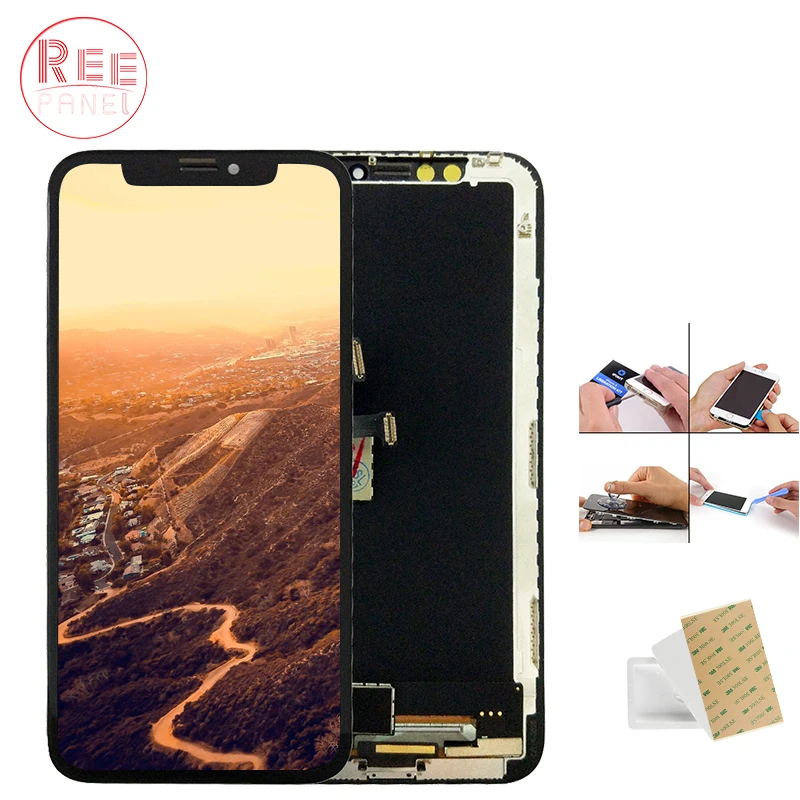 

5.8 inch Real AMOLED Display For iPhone X LCD Touch Screen Assembly with Frame Replacement For iPhone X LCD Display Module