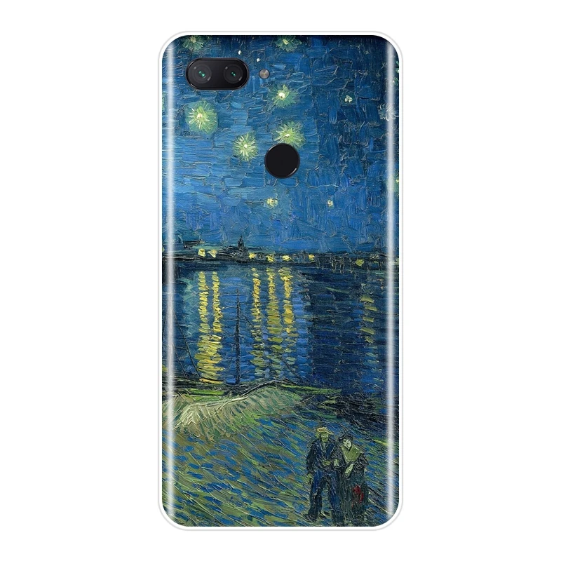 Van Gogh Art Phone Case For Xiaomi Mi 5 5C 5S 5X 6 6X Plus Soft Silicone Back Cover For Xiaomi Mi A1 A2 8 Lite SE Case - Цвет: No.8