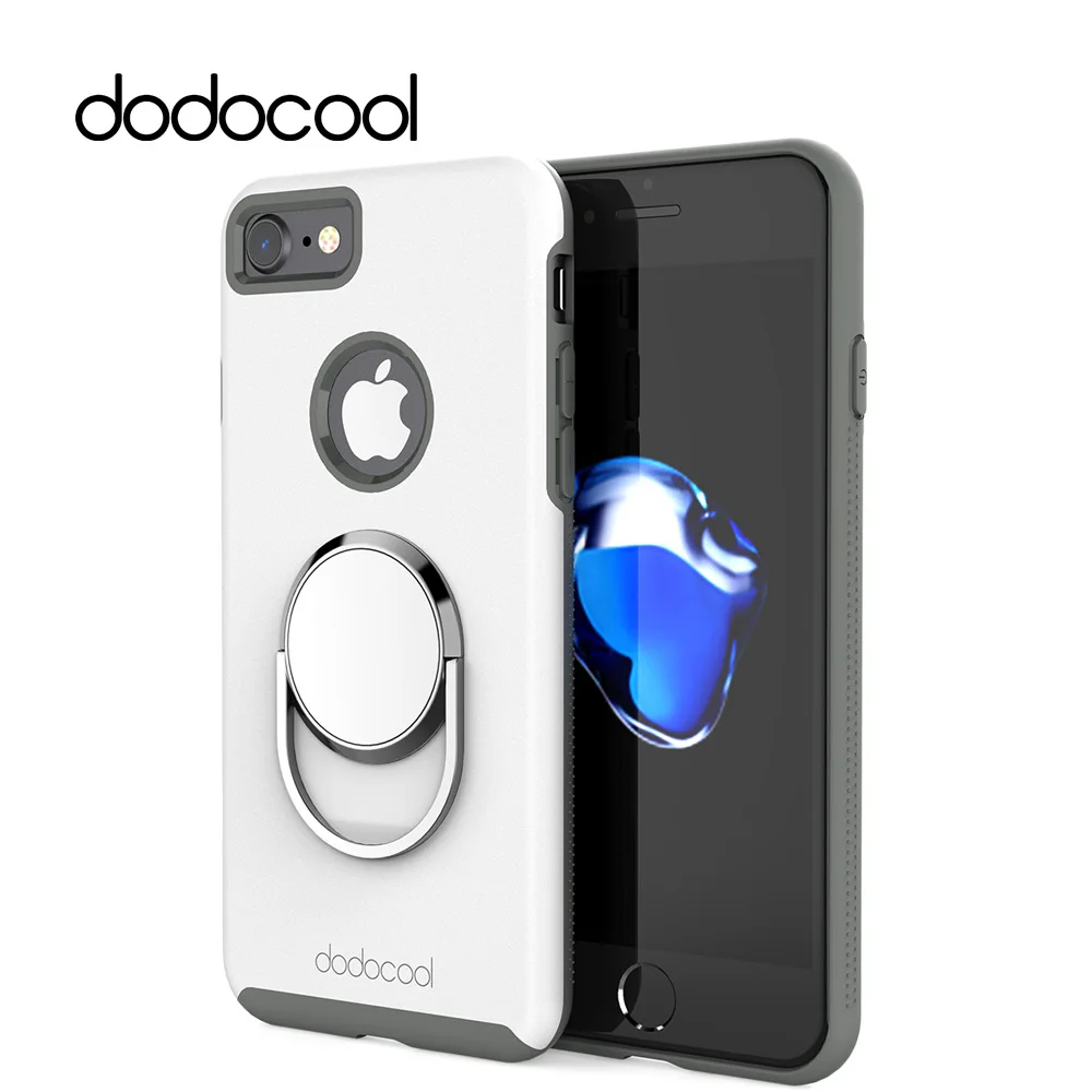 Koop Dodocool Telefoon Gevallen voor iPhone 8 Case iPhone 7 Cover met Universele 360 Graden Draaibare Ring Grip Stand Bescherming Hard Shell