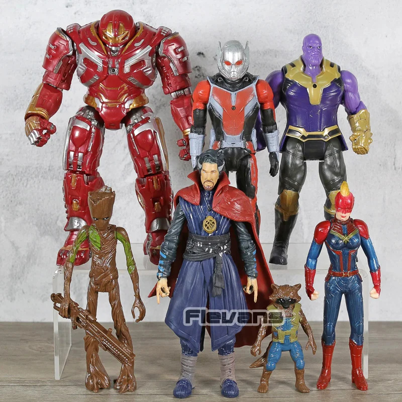 

Marvel Hulkbuster Iron Man Antman Doctor Strange Thanos Iron Spider Captain Avengers Action Figures Super Hero Toys Set