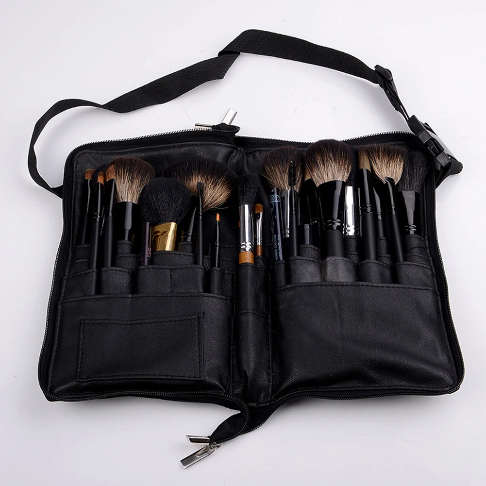 Black 32 Pockets Makeup Brush Holder font b Case b font font b Bag b font