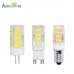 Мини E14 G4 G9 светодиодный лампы 220 В SMD 2835 51 светодиодный s кукурузы лампы Светодиодный прожектор белый/теплый белый заменить 30 Вт 40 Вт