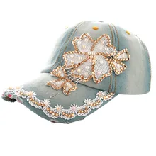 Женская и Мужская джинсовая бейсбольная кепка со стразами, бейсболка в стиле хип-хоп, плоская кепка для девочек и мальчиков, gorras hombre