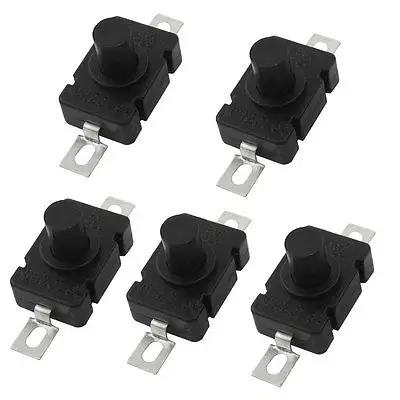

5pcs Horizontal 2 Terminals Momentary Electric Torch Push Button Switch