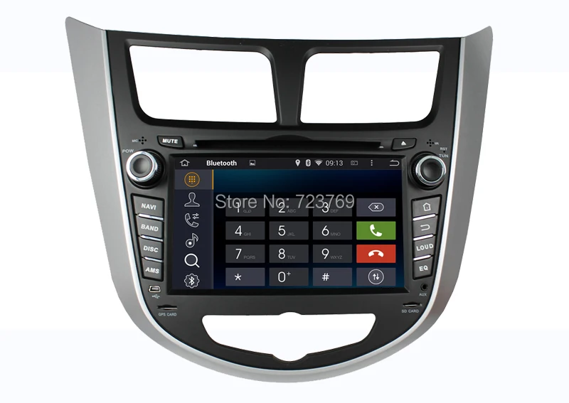 Best Pure Android 4.4.4 Car DVD GPS Navigation for Hyundai Verna Accent Solaris (2011-2012) 4