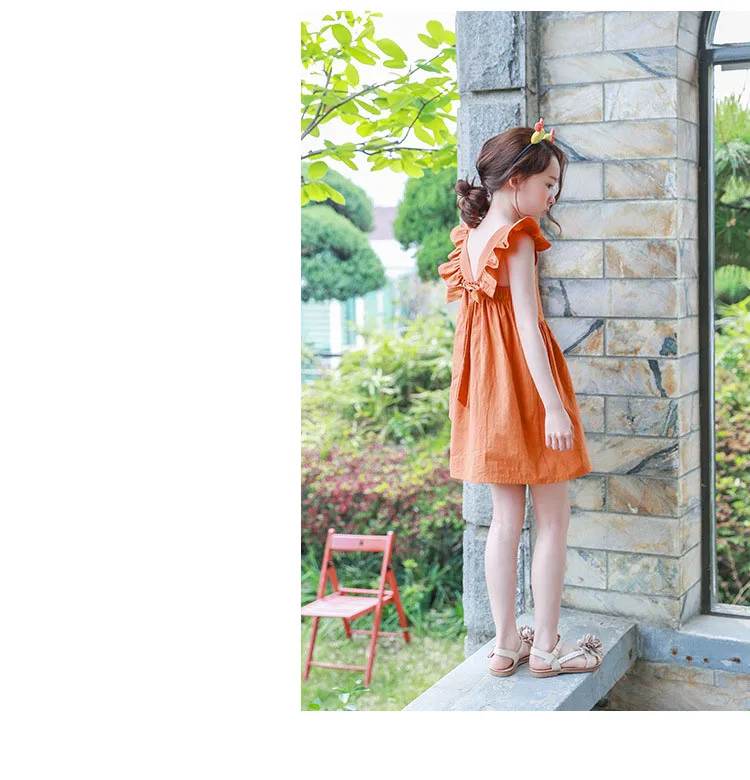 backless 2017 summer bohemian style girls dress sundress for girls flare sleeve beach dress kids clothes 5 6 7 8 9 10 11 14 T 4 5 6 7 8 9 10 11 12 13 14  years old little big teenage girls cotton dress for kids girls 2017 new  (17)