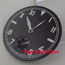 38,9 мм черный стерильные циферблаты Калифорния циферблате fit 6498 рука обмотки движение(Dial+ руки) D63