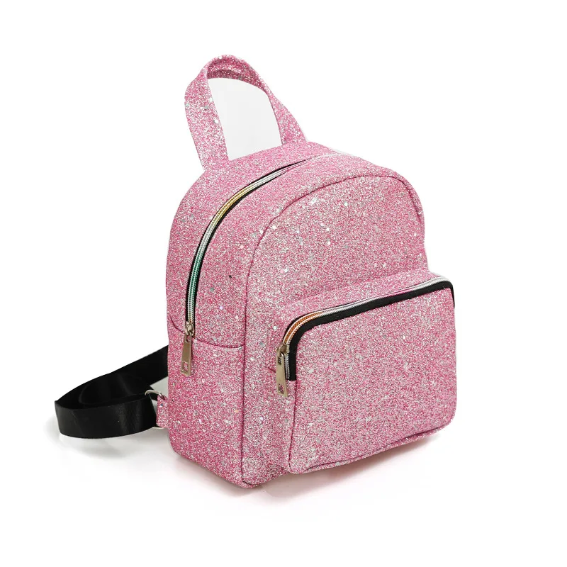 

2019 Spring Women Shoulder bag sequins Girl Fashion Mini Backpacks Pink Casual Travel Bags School Bags mochila feminina a231