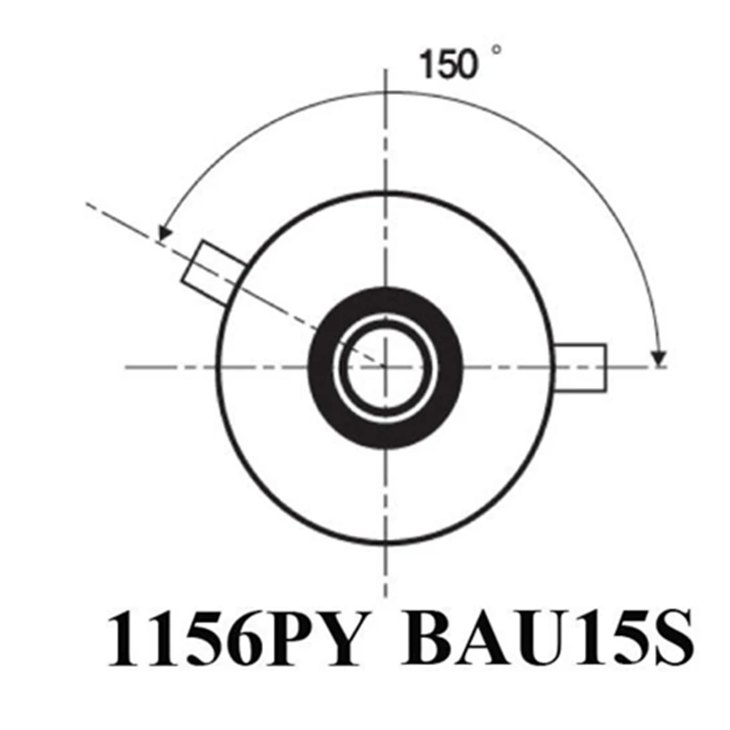 2 шт. Автомобильные светодиодные лампы 1156PY BAU15S PY21W 150 градусов 33 SMD 5630 1056 оранжевый