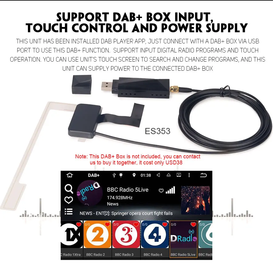 Top Erisin ES7494L 9" HD Android 8.0 Octa core 4G RAM Car DVD DAB+ GPS Sat  OBD for Mercedes Benz ML classe W164 24