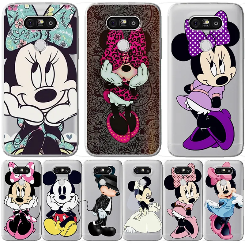 

Luxury Mickey Minnie Couple For LG G 4 5 6 Q 6 8 K 4 7 8 10 2017 X power 2 screen Cover Case Silicone Funda Coque Capinha Etui