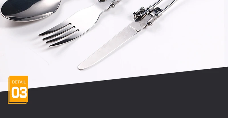3 в 1 складные столовые приборы Походное оборудование складной нож вилка ложка EDC кухонная посуда инструменты для выживания посуда для пикника