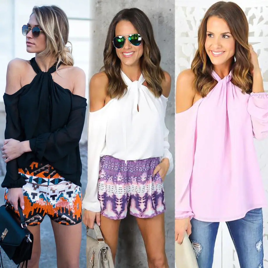 

2018 Halter Neck Hot Style Sexy Women Summer Casual Top Short Sleeve Ladies Casual Tops T-Shirt Stylish