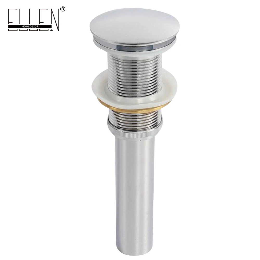 Bathroom Basin Sink Drain Pop Up Chrome Finished Copper Bathroom Parts Faucet Accessories ELF11