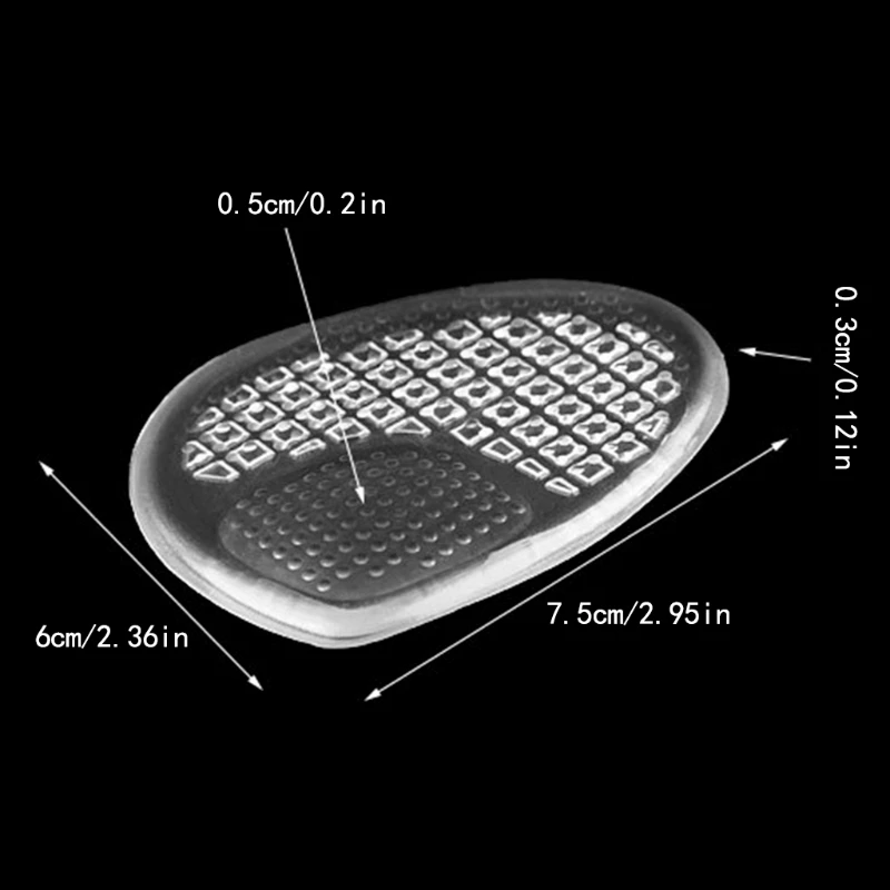 2 шт колодки для обуви в передней части стопы гелевые массажные Нескользящие стельки для обуви на каблуках