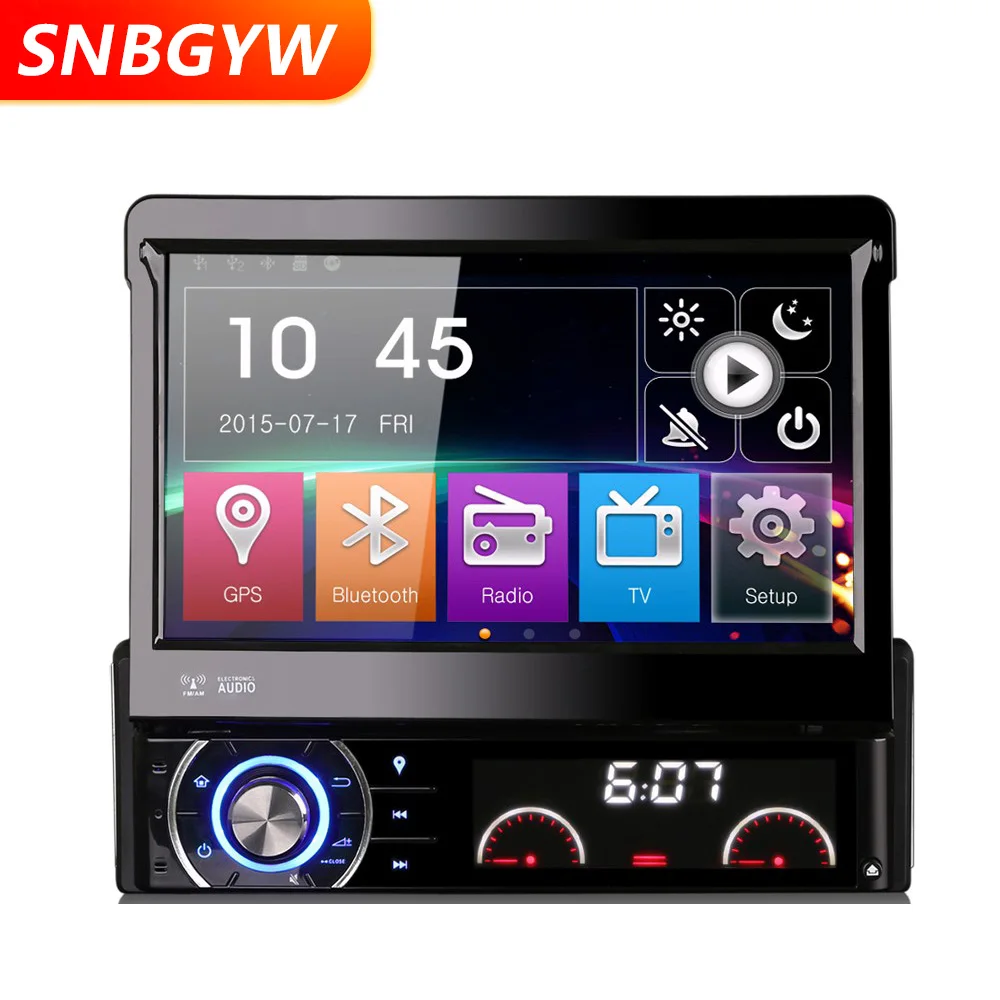 

7" Screen 1DIN Car DVD GPS Navigation Multimedia Bluetooth USB MP5 Player FM Radio Transmitter Stereo Audio Play 1 DIN DH066