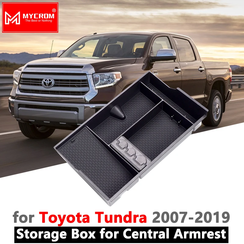 

Armrest Box Storage Car Organizer Accessories for Toyota Tundra 2nd Gen SR5 CrewMax TRD 2007 2008 2011 2012 2013 2015 2016 2018