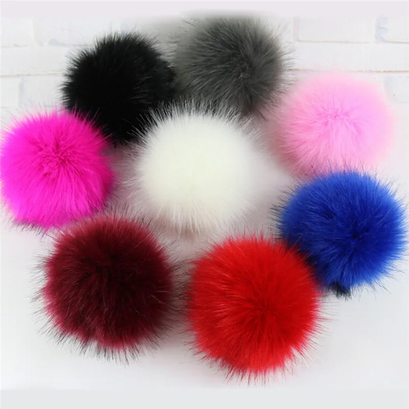 acheter nouveau 10 cm faux renard fourrure pom pom avec presse