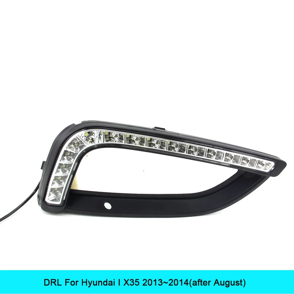 

Car LED DRL Waterproof ABS Super bright 12V LED Daytime Running Light for Hyundai IX35 2013 2014