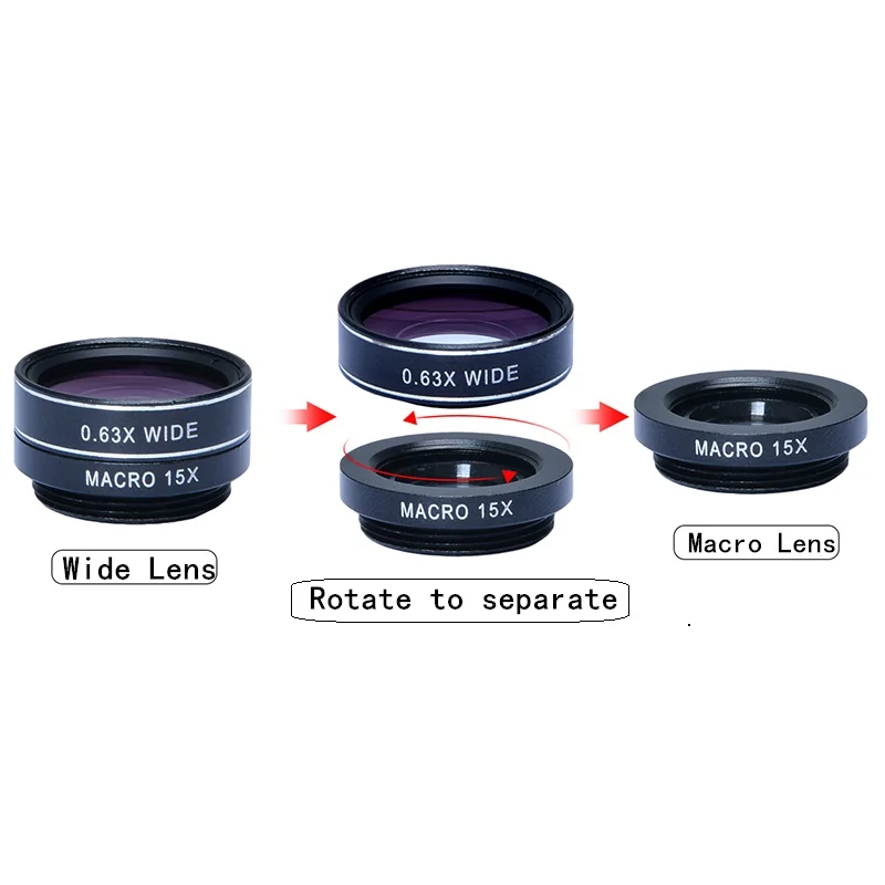 Phone Lens 12X Telephoto Zoom Lentes Telescope Tripod Holder Fisheye Wide Angle Macro Lenses Microscope For Huawei P7 P8 Lite P9 mobile phone camera lens