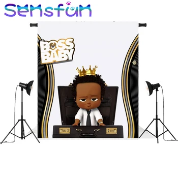 

Sxy996 Sensfun Backgrounds Newborn baby shower Black boss baby Backdrops for photo studio for a photo shoot 5x7ft