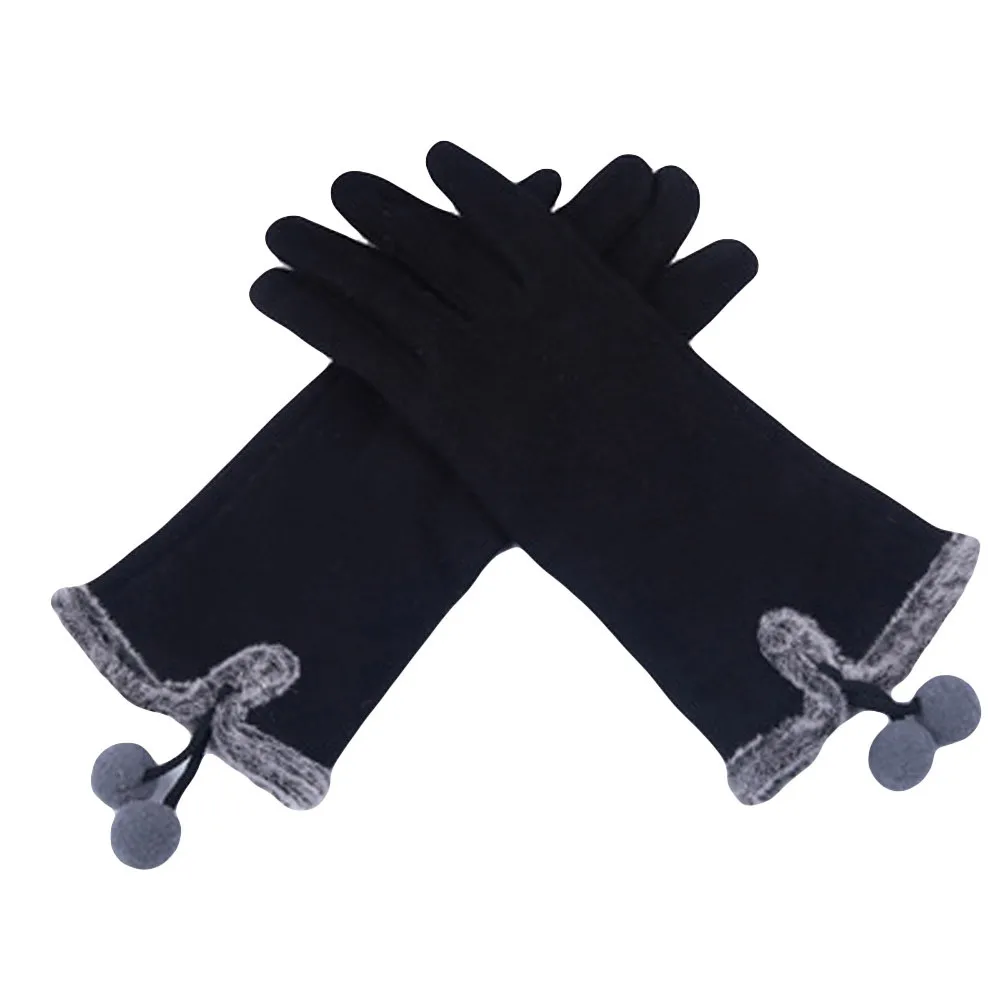 Горячая Распродажа, женские модные пушистые зимние теплые перчатки на весь палец, лыжные перчатки для защиты рук от ветра, Luvas 18Nov