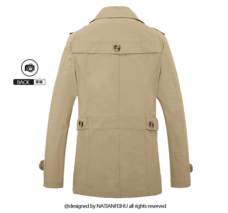 Мужской Тренч, модный дизайнерский Мужской плащ средней длины, весенне-осенняя приталенная куртка в британском стиле, ветровка для мужчин размера плюс M-5XL