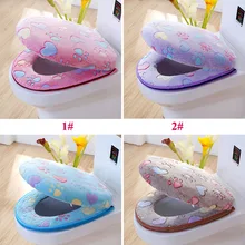 4 цвета 2 компл./лот Новая мода бытовой мягкое сидение для унитаза крышка моющееся сиденье для унитаза подушка для унитаза CALI001