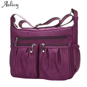 

Aelicy New 2018 Casual Nylon Bag Shoulder Bags Messenger Multilayer Bag Waterproof Nylon Lady Mom Casual Handbag bolsas feminina