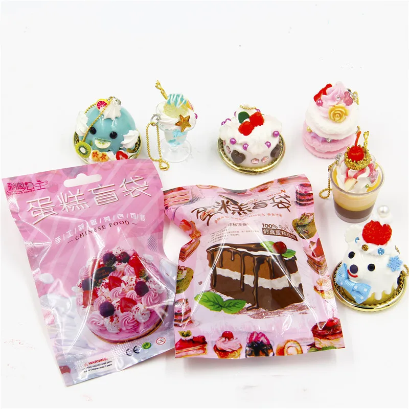

Random Blind Bag Ice Cup Goblet Cake Super Light Clay Slime Supplies DIY Additive In The Slide Pendant Decoration Resin Material