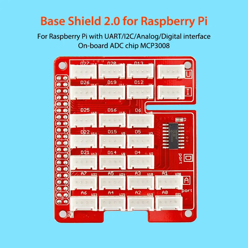 Базовый щит elerow V2.0 для Raspberry Pi 3 UART/I2C/аналоговый/цифровой интерфейс встроенный чип