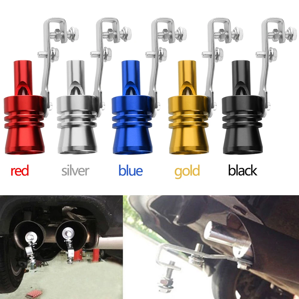 

5 Color Universal Vehicle Car Turbo Sound Whistle Muffler Exhaust Pipe Silencer Blow off Vale BOV Simulator Whistler M/S