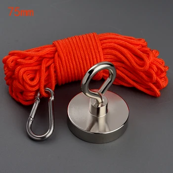 

120-150kg Strong Neodymium N52 Magnet Magnetic Material Salvage Fishing Big Suction Water Magnet Magnets Contain Hook with Rope