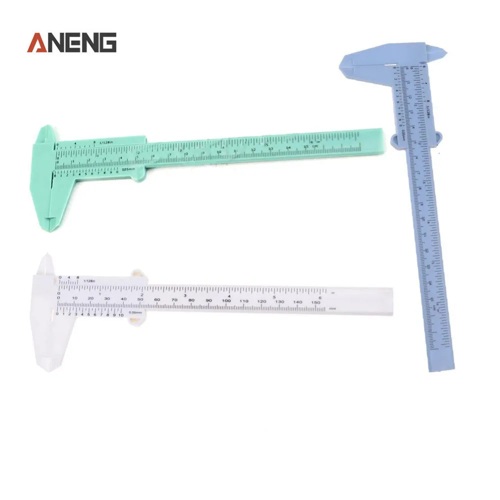 1PC 6 Inch 150mm Plastic Vernier Caliper Slidings Gauge Rulers Jewelry Measuring