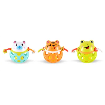 

0-12 Months Baby Rattles Toy Intelligence Grasping Gums Plastic Animal Music Hand Shake Toy Early Educational Gift For Newborn
