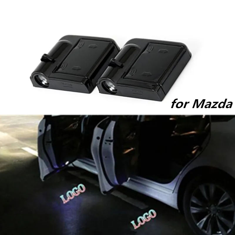 

2pcs Wireless Car Logo Projector Door light For Mazda 3 6 5 Spoilers CX-5 CX 5 CX7 CX-7 2 323 CX3 CX5 626 M3 M5 MX5 RX8 Atenza