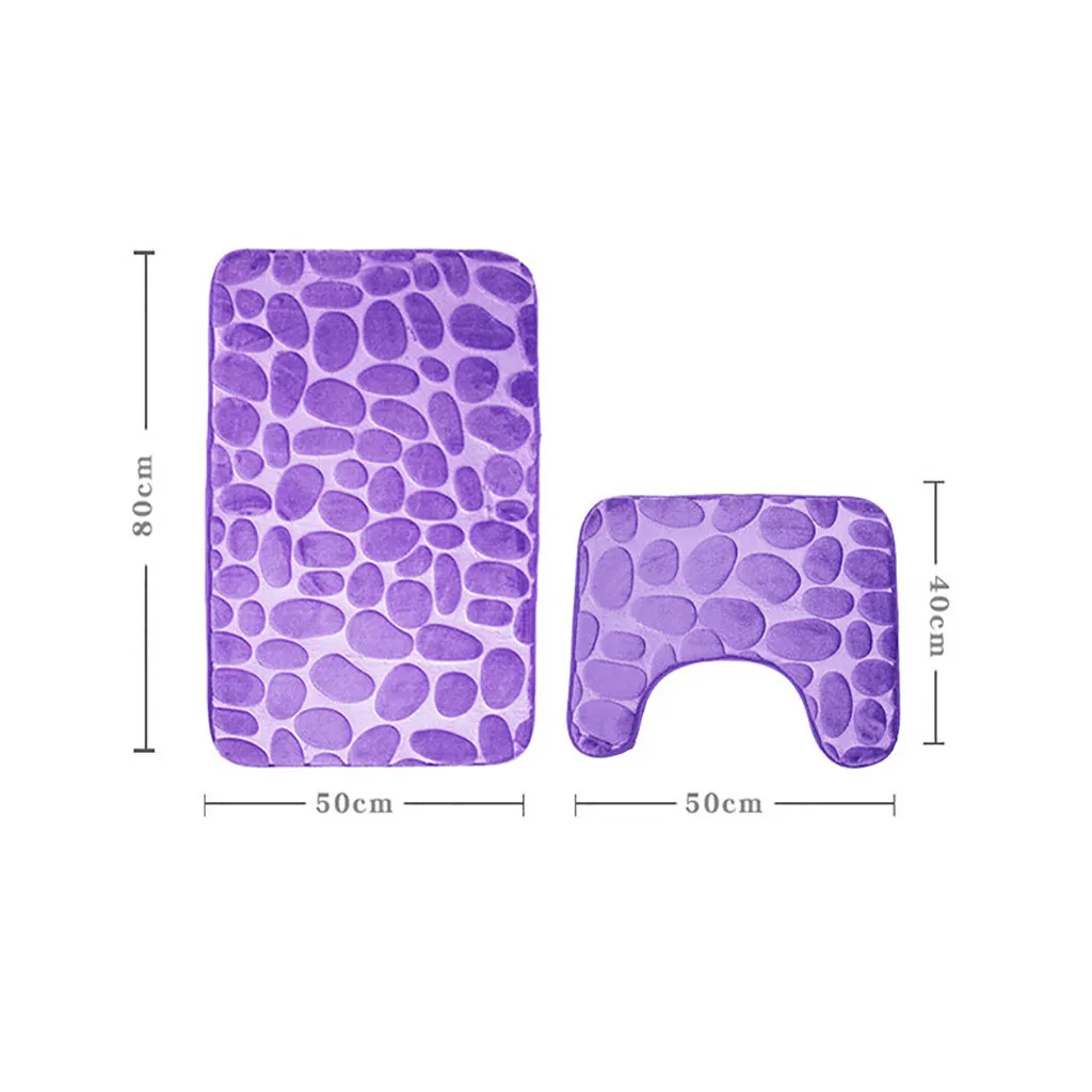 Два комплекта чехлов для унитаза, чехол для унитаза, напольная Подушка, 2 комплекта 3D булыжника, подушка для ванной комнаты, аксессуары для унитаза, коврик для унитаза