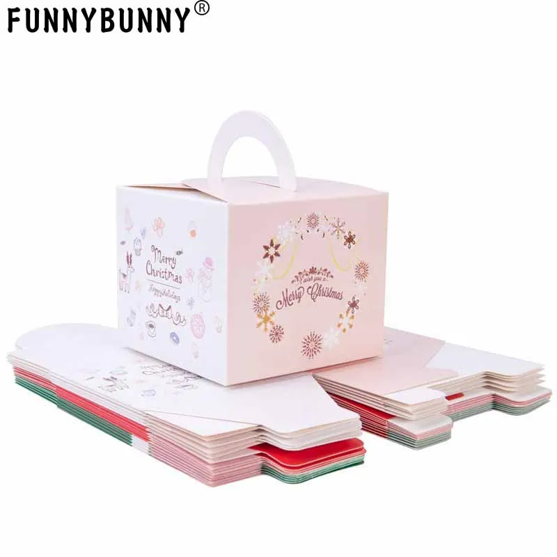 FUNNYBUNNY 5 шт рождественские коробки для конфет бумажные подарочные с