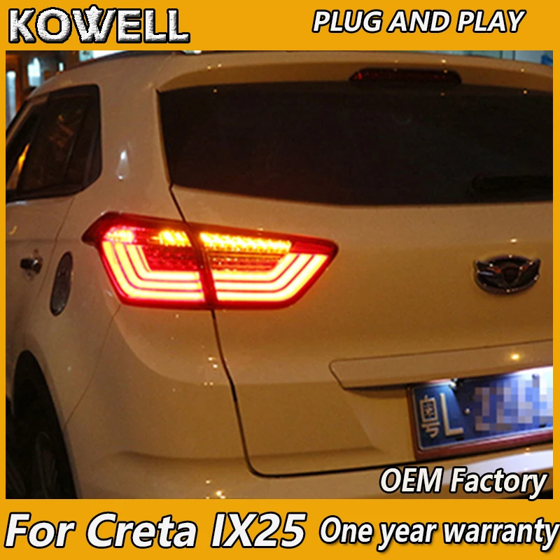 

KOWELL Car Styling for Hyundai ix25 2014-2017 taillights Creta Tail Lights LED Rear Lamp LED DRL+Brake+Park+Signal Stop Lamp