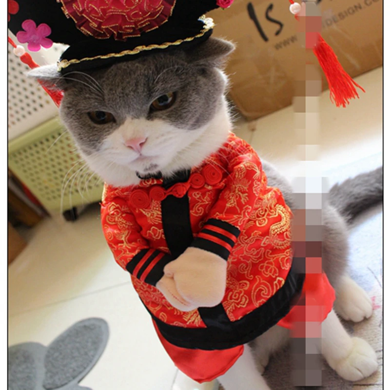 Pet Kucing Anjing Gaun Putri Cina Tradisional Gaun Hewan Pet Kucing Anjing Gaun Putri Cina Tradisional Gaun Hewan