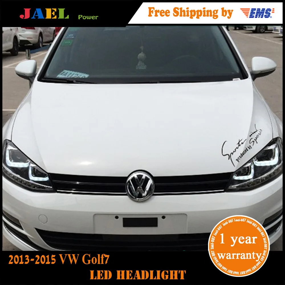 Jael Head Lamp VW Golf 7 Headlights 2013-2015 Year VW Golf7 Mk7 LED Headlight DRL Bi Xenon Lens High Low Beam Parking Fog Lamp