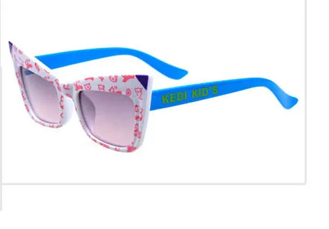 Модные кошачьи глаза очки детские солнечные очки линзы цветные oculos de sol детские очки кошачьи очки - Цвет линз: c2