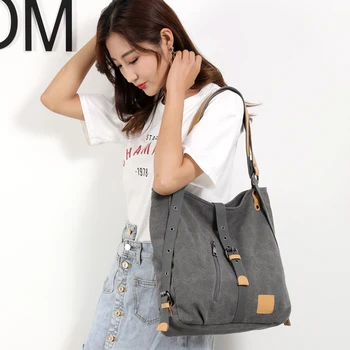 

Women canvas bag shoulder Woman Tote Handbags bolsa feminina Ladies Hand Bags Female Leisure Blue Bag Bolsos Mujer Lady 2019