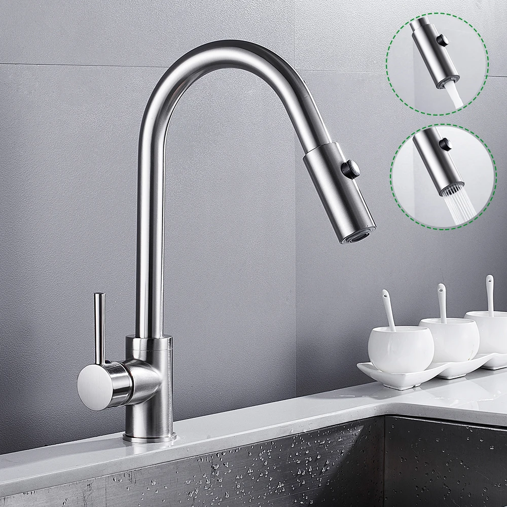 

Kitchen Faucet Single Handle Pull Down Kitchen Tap Single Hole Handle Swivel 360 Degree Water Mixer Tap Mixer Tap