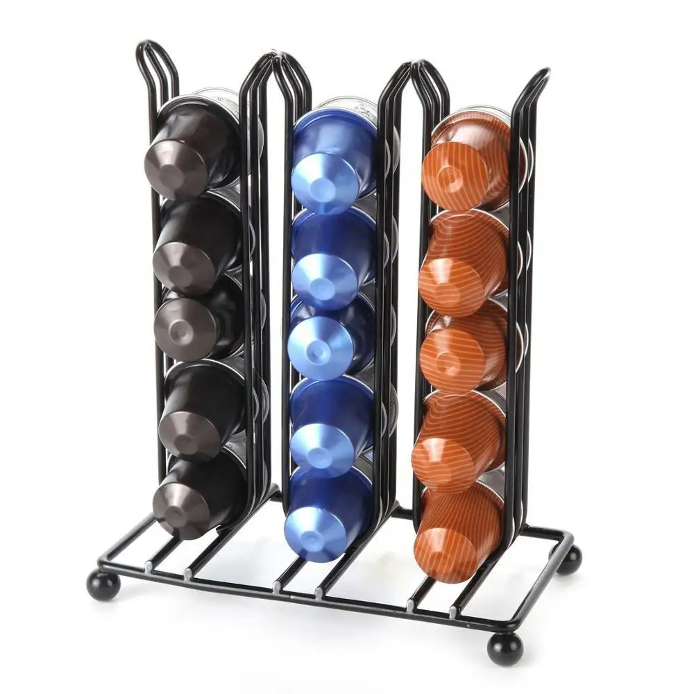 30 чашек капсула Nespresso стойка для кофейных капсул стойка-башня железные кофейные полки для капсул цвета нержавеющей стали